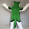 Mascot Costumes Discount Factory Wolf Green Futro Futry Futry Kostium Husky Dog Fancy Dress Party Birthday Suit Karnawał Un dheo5