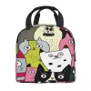 Bags Cat Lunch Bag, Cute Kids Reusable Cooler Lunch Tote Bag Insulated Leakproof Lunch Box Container with Front Pocket for Girls Boys