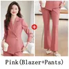 Damen zweisteuelische Hosen formelle Uniform Designs Hosenanzüge für Frauen ol Styles Business Work Wear Blazers Büro Damen Frühling Herbst Problemer