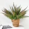 Grote Boston Fern Bunch Fake Fake Green Plant Artificial Perzische bladeren Bundels voor huistuindecoratie Diy Landscaping 240407