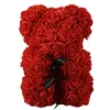 Dekorative Blumen Valentinstag Geschenk 25 cm rote Rose Blume künstlich für Dekoration Hochzeitsfreunde