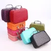 Cases Alligator Women's Leather Cosmetic Bag Portable Nail Organizer Female Artist Make Up Suitcase Beautician Profession Makeup Case