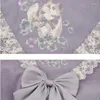 Abiti casual abiti senza maniche Donne viola in pizzo dolce kawaii giapponese stile adorabile vellutoy autunno ostidos o-collo di moda tender Ulzzang