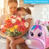 Сумки 3PCS Unicorn рюкзак для девочек, 12 "