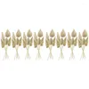 Decoratieve bloemen 40 -stks Boho Gedroogde palm Spears Bladeren Kleine echte fans met stengelbladdecorevaas