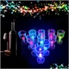 Wine Glasses Led Flash Color Change Water Activated Light Up Champagne Beer Whiskey 50Ml Drinkings Glass Sleek Design Drinking Cockt Dhgrx