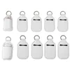 30 ml sublimering tomt neopren delad flask täcker sbr tomma ämnen hand sanitizer set parfymer flaskhållare nyckelring