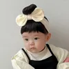 Hair Accessories Bowknot Baby Bands Wig Fashion Cotton Cute Infant Hairpiece Breathable Realistic Bangs Chignons Headband Pography Props