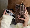 Designer Phone Case Luxury Brand Wrist Strap for iPhone 15 14 13 12 11Pro Max 15Pro 14Pro 13Pro 12Pro Case Cell Phone Cases Fashion Kickstand TPU Mobile Cover