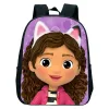 Sacs Gabby's Dollhouse Backpack 12 pouces Sac de maternelle pour enfants pour enfants dessin animé sac primaire Boy Rusksack Gift Sac