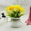 Decorative Flowers Easy Care Fake Plants Elegant Artificial Potted For Home Office Decor Realistic Faux Floral Room Bedroom