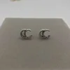 Dainty Vintage Stud Earings Designer Classic 925 Sterling Silver Color Letter Woman For Teen Girl Esthetics Jewlery Accessorie Designer Women Fashion Love Earring