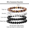 Beaded 8mm Women Men Designer Strand Armband Luxury Natural Stone Healing Crystal Stretch Armband Precious Gemstone Drop Delivery DHQ1S