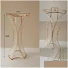 Décoration de fête 3 pcs acrylique maître de la pièce de table en cristal table centrales 80 cm pilier roads vase diy gouttes livraison maison jardin festi ott7p