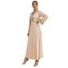 Casual jurken Temperamentjurk voor vrouwelijke hoorn-mouwen met hoge taille Peplum A-lijn Summer Fashion O-Neck Solid Color