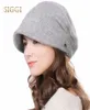 Fancet Winter Newsboy Caps for Women Solid Wool Acrylic Visor Beanies Cap BERETS WARME FLEECE Fashion Cold Weather Hats 991394783581