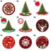 Skirt Snowflake Santa Claus Decoration Tree Printing Xmas Trees Decor Skirts Red Black Grid Christmas Decorations Th0161 s s s