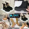 2024 Designerstövlar Populära trendiga kvinnor Booties Ankle Boot Luxury Soles Womens Party Thick Heel Size 35-40 Desert SMFK GAI