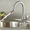 Kitchen Faucets Stainless Steel 720°Rotation Bath Faucet Water Saving Nozzle Universal Splash-Proof Swivel