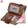 Wallets DOLOVE 100% Cow Genuine Leather Men Wallets with Coin Zipper Pocket Purse Brand Bifold Card Holder Male Organizer Short Wallet