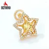 Orecchini per borchie squisite stelle fruit Women 925 Silver Shape Gialla Zirconia Carambola Trend femmina Gioielli fine 2024