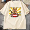 Capybara Cotton Tshirts Vêtements pour hommes décontractés surdimension