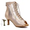 Dance Shoes SWDZM Ladies Ballroom Boots Satin Net Jazz Girls Sexy Pole