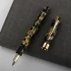 Pens Jinhao 100 Çeşme Kalemi Akrilik Business Mavi Spin Ok #6 35 Nib Fude Kaligrafi Ofis Malzemeleri Altın Mürekkep Kalem