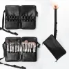 Cases Artist Professional Makeup Brush Waist Bag Large Capacity PU Cosmetic Pack Portable Multi Pockets Bag with Belt Strap