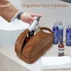 Cases Luxury Brand Men Women Toiletry Cosmetic Bag PU Leather Large Capacity Portable Wash Bathroom Makeup Organizer for Travel