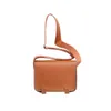 Tote bag genuine leather Korean version new genuine leather clog bag for women light luxury fashionable and high-end feeling one shoulder brown bag versatile