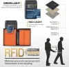 Bolsas Teehon Walets Mens RFID Bloqueio de couro genuíno com 12 titulares de cartão de crédito Coin Pocket 2 Compartimentos de bancos Janela de identificação