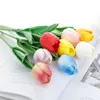 Decoratieve bloemen 5 -stcs/set Multicolor tulpen kunstmatige bloem faux tulpen stengels echt gevoel pu voor thuisfeest bruiloft diy boeket tafel decor