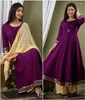 Etnische kledingontwerper Nieuwste Bollywood Purple Suit Anarkali Salwar Kameez -jurk