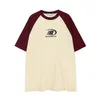 Mens Designer T-shirt GTS2024 Printemps / été Raglan Colore American Short à manches à manches Mentiles Mentes Mentille Trenk T-shirt Contrac
