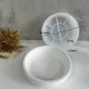 Аквариумы крупная лоток для хранения миска с силиконовой плесенью DIY Эпоксидная смола гипс -цементная чашка свеча