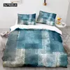 Bedding Sets Stripe Duvet Cover Set Polyester Green Blue Black Striped Plaid Patch Print Quilt King Size Soft Twin For Teen