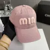 Korean Version of Pink Letter Baseball for Girls in Spring and Summer Season, Wide Brim, Small Face, Sun Protection, Casual Soft Top Duckbill Hat