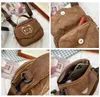 Bag Digerui Kvinnor Canvas Zipper Preppy Style Student Tote Shoulder Messenger Corduroy Satchel Travel Purse Söt