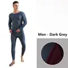 Mentes thermiques pour hommes hommes chauds longs johhs ensembles pour mâle coton hiver johns costume de vêtements intérieurs thermo plus taille