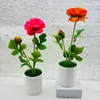 Fiori decorativi piante finte fiore in vaso artificiale per decorazioni per la casa ornamenti bonsai colorati cameretta camera da letto realistica