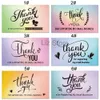For Thank Supporting My Small You Business 50 Pcs/Lot Appreciation Cardstock Store Sellers Gratitude Gift Laser Card Th0794