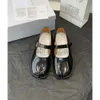 Balettskor Maison Mary Jane Designer Women Dress Margiela MM6 Fashion Loafers Calfskin äkta läder högkvalitativa skor storlek 35-41