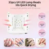 Lampe à ongles LED rechargeable UV 66W séchoir à ongles sans fil pour Gel Polish Toother Art Art Manucure Tools for Home and Salon 240408