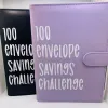 Bags 100 Envelope Challenge Binder Couple Challenge Sheets Event Notepad PU Leather Binder Notebook Money Envelopes For Offices Home