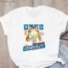 T-shirt pour femmes mignon chat drôle dessin animé t-shirt féminin harajuku graphique ulzzang t-shirt 90s t-shirt imprimé mode esthétique top t femelle y240420