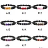 Kralen lava rotssteen kralen armband chakra charme natuurlijke essentiële oliediffuser kralen ketting voor vrouwen mannen mode ambachten sieraden