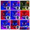 Mascheri per feste 54 Styles Halloween Maschera Led Light Up Funny the Purge Election Year Festival Glowing Cosplay Horror Costume Forniture Dro Dhzof