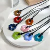 Bloem hanglang wax touw ketting handgemaakte verstelbare meisjes preppy sieraden bulk groothandel eenvoudig