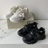 Casual Shoes Daddy Women 2024 Grube koronkowe małe biały łańcuch siatkowy sport sportowy